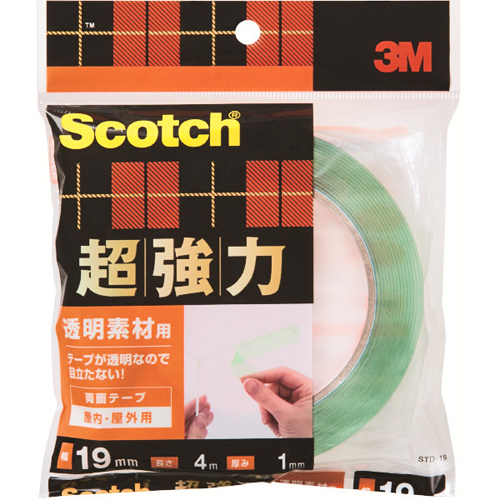 3M 超強力両面テープ 透明 19mm×4m