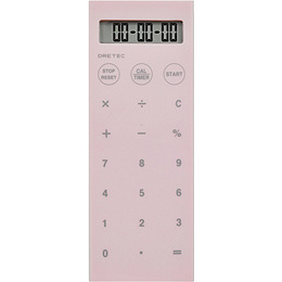 ディスティック 電卓付きデジタルタイマー ピンク