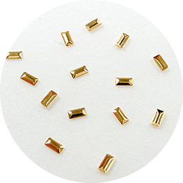 メタルスタッズ 長方形 ゴールド(1×3mm) 50粒