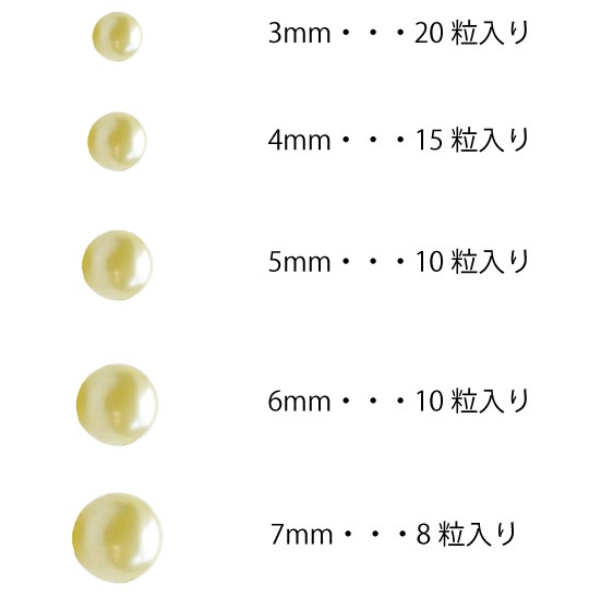 オーブパール バニライエロー 7mm