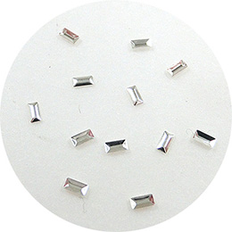 メタルスタッズ 長方形 シルバー(1×3mm) 50粒