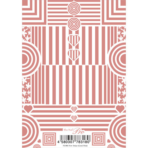 ニューストライプ(コーラルピンク)